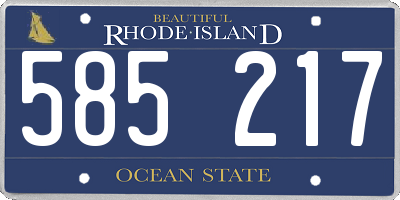 RI license plate 585217