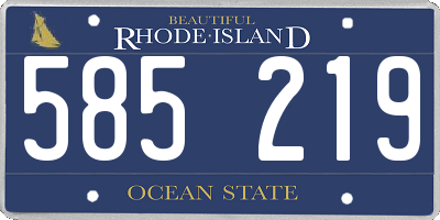 RI license plate 585219