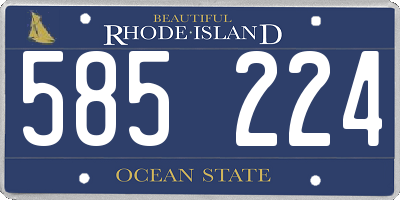 RI license plate 585224