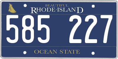 RI license plate 585227