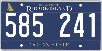 RI license plate 585241