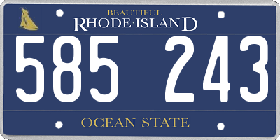 RI license plate 585243