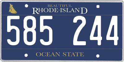 RI license plate 585244