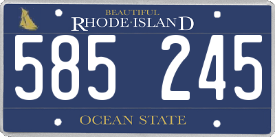 RI license plate 585245