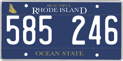 RI license plate 585246