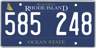 RI license plate 585248