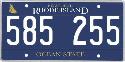 RI license plate 585255