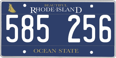 RI license plate 585256