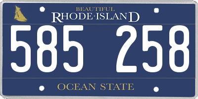 RI license plate 585258