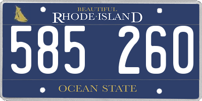 RI license plate 585260