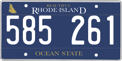RI license plate 585261