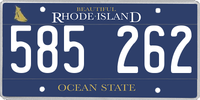RI license plate 585262