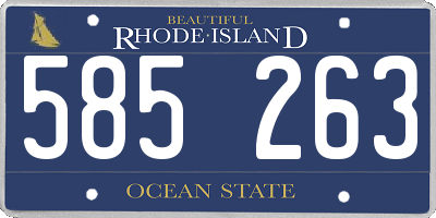RI license plate 585263
