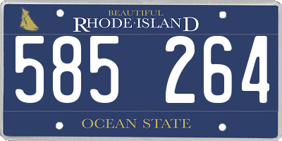 RI license plate 585264