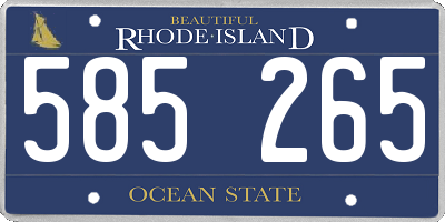 RI license plate 585265