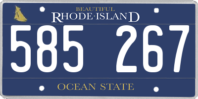 RI license plate 585267