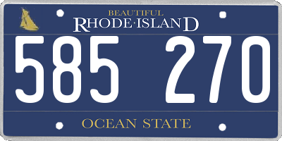 RI license plate 585270