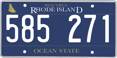 RI license plate 585271