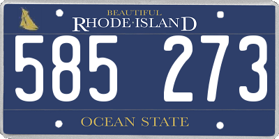 RI license plate 585273