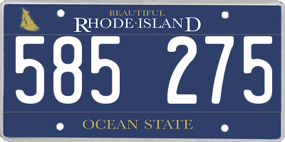 RI license plate 585275
