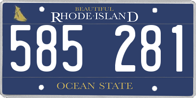 RI license plate 585281