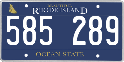 RI license plate 585289