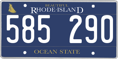 RI license plate 585290