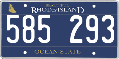 RI license plate 585293