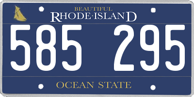 RI license plate 585295
