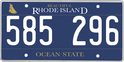 RI license plate 585296