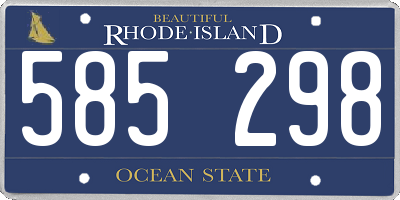 RI license plate 585298