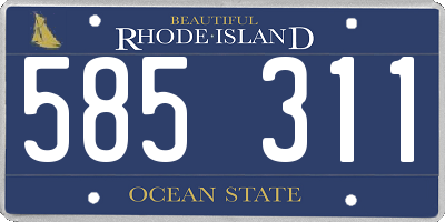 RI license plate 585311