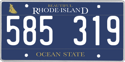 RI license plate 585319