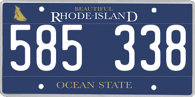 RI license plate 585338