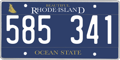 RI license plate 585341