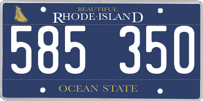 RI license plate 585350