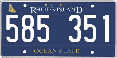 RI license plate 585351