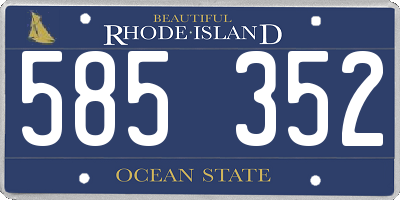 RI license plate 585352
