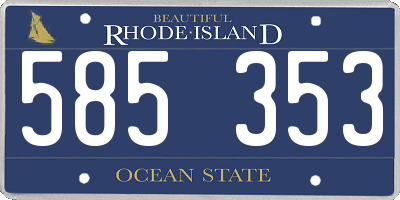 RI license plate 585353