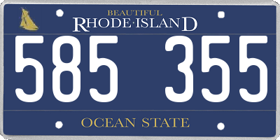 RI license plate 585355