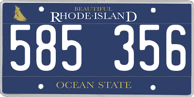 RI license plate 585356