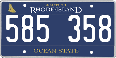 RI license plate 585358