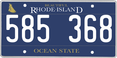 RI license plate 585368