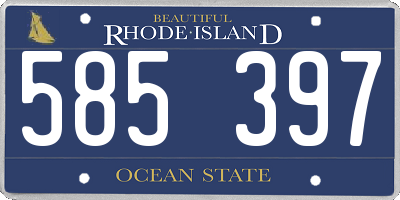 RI license plate 585397