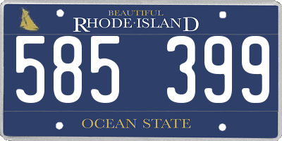RI license plate 585399
