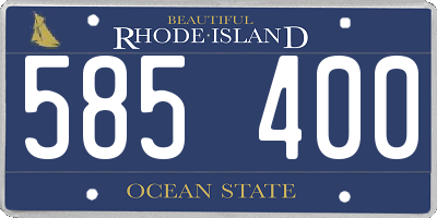 RI license plate 585400