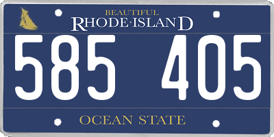RI license plate 585405