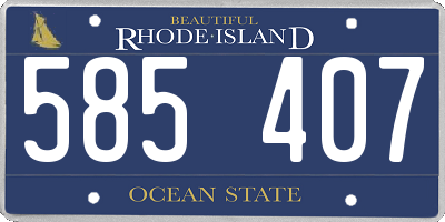 RI license plate 585407