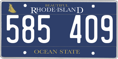 RI license plate 585409