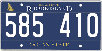 RI license plate 585410